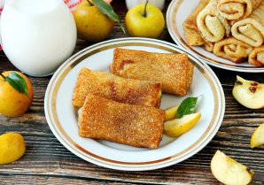 Блины с яблоками Блины с яблоками