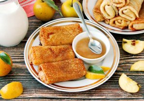 Блины с яблоками Блины с яблоками