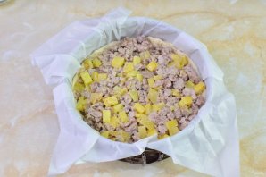Пирог с мясом на кефире Пирог с мясом на кефире