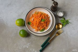 Постный салат из моркови Постный салат из моркови