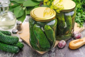 Огурцы консервированные хрустящие Огурцы консервированные хрустящие